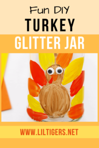 fun diy turkey glitter jar