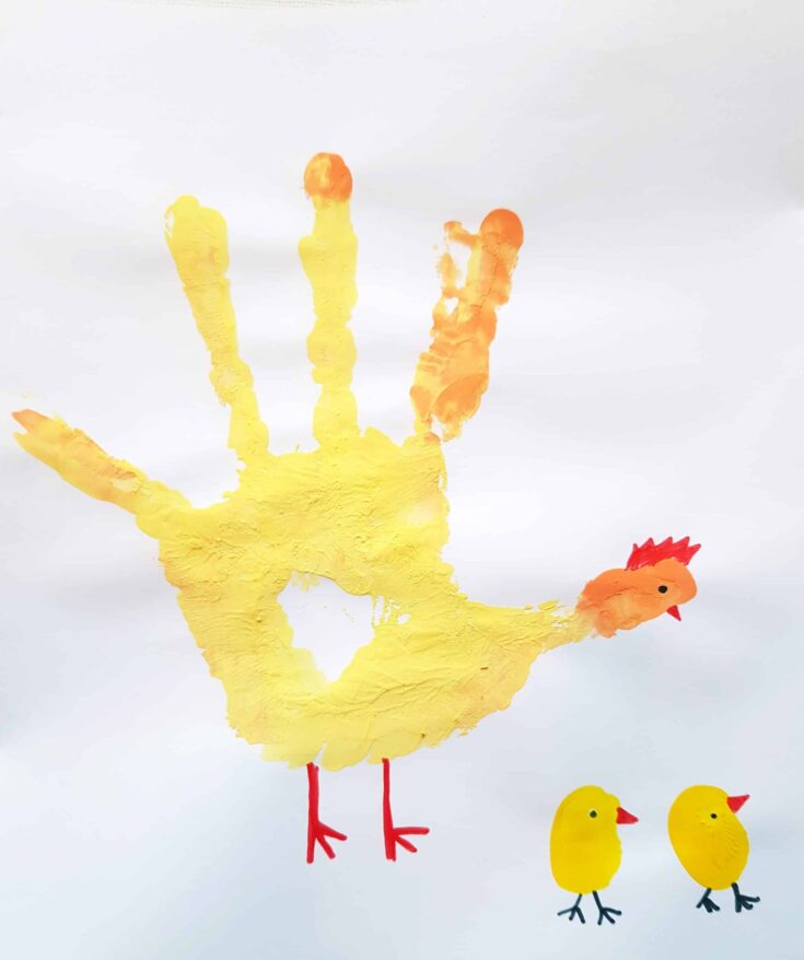 How to Make Your Own Handprint Chicken Craft for Kids - Lil Tigers
