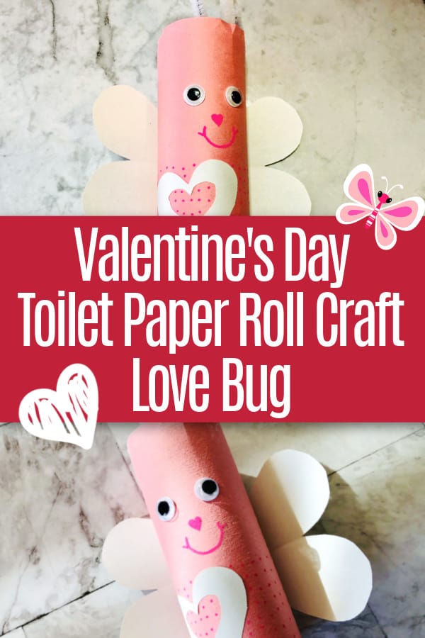 Toilette paper roll Valentines day craft