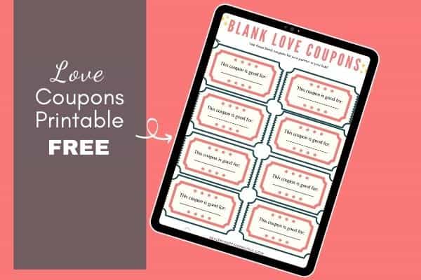 Free printable love coupons