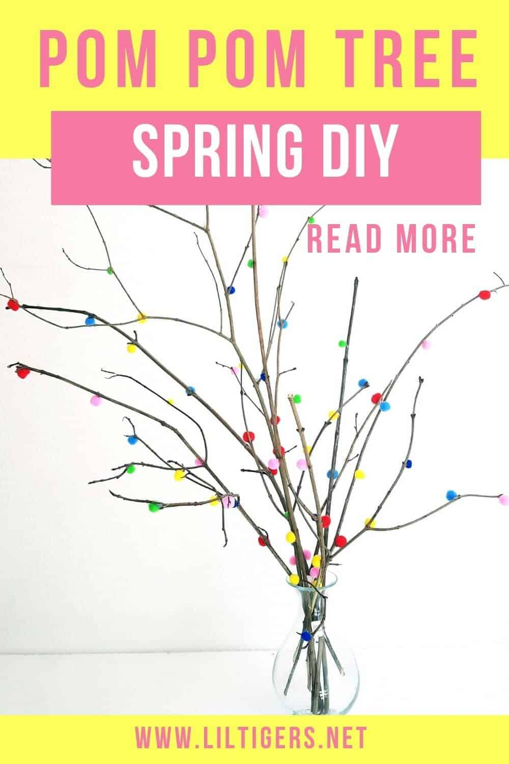 DIY Pom Pom Tree - Spring Decore project