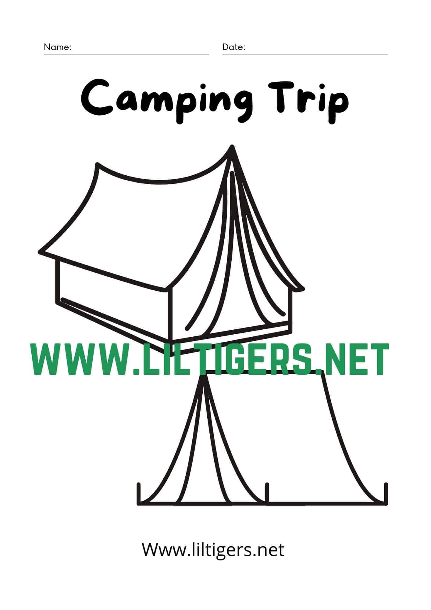 10 Free Printable Camping Coloring Pages For Kids Age 3