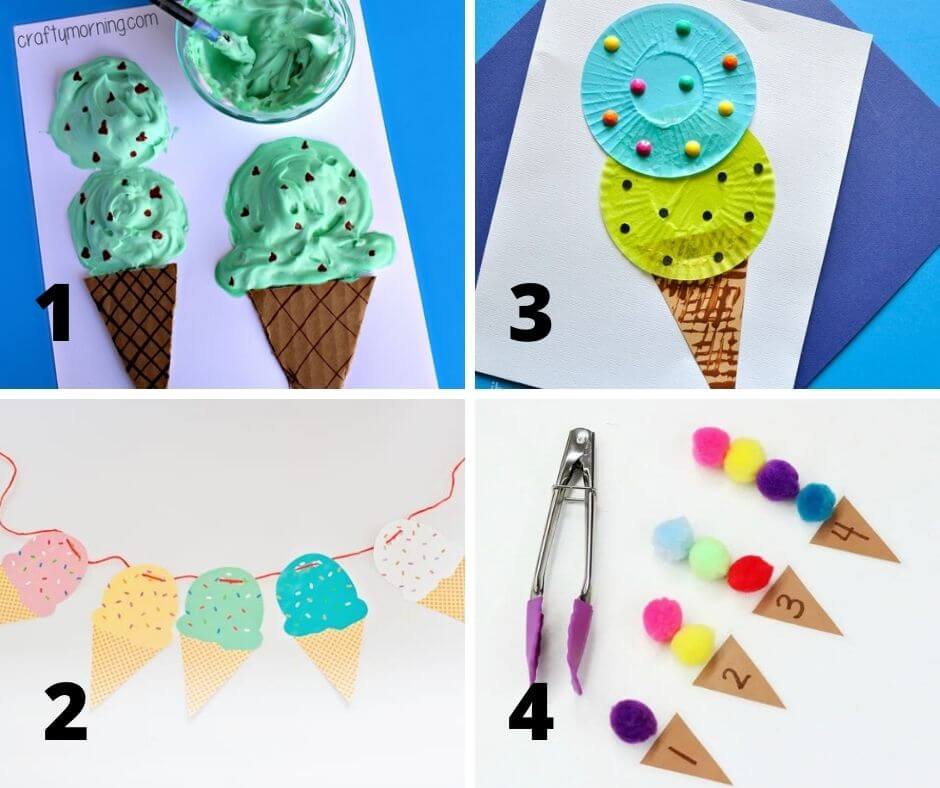 ice cream cone template crafts