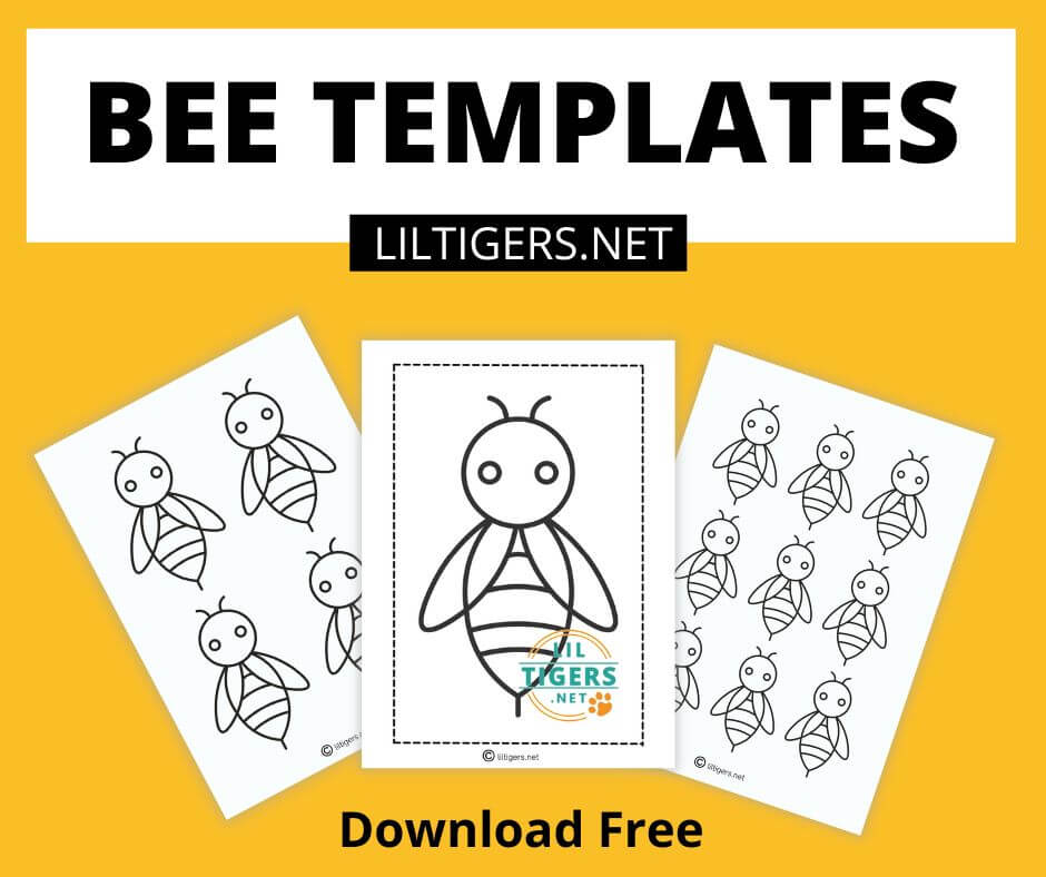 cut out bee template printables