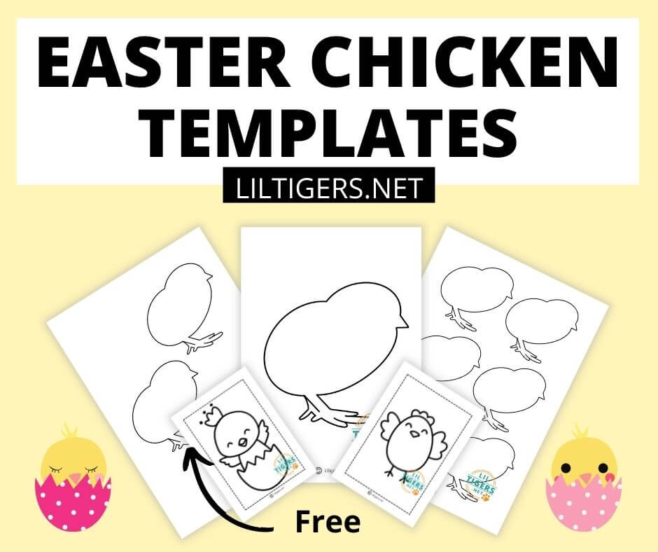free printable easter chicken templates