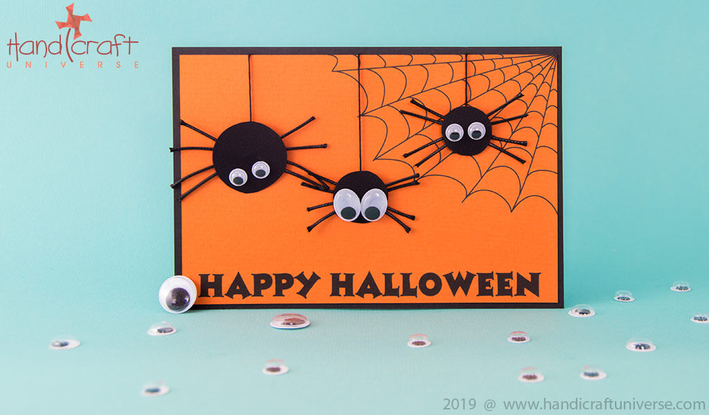 easy halloween spider card