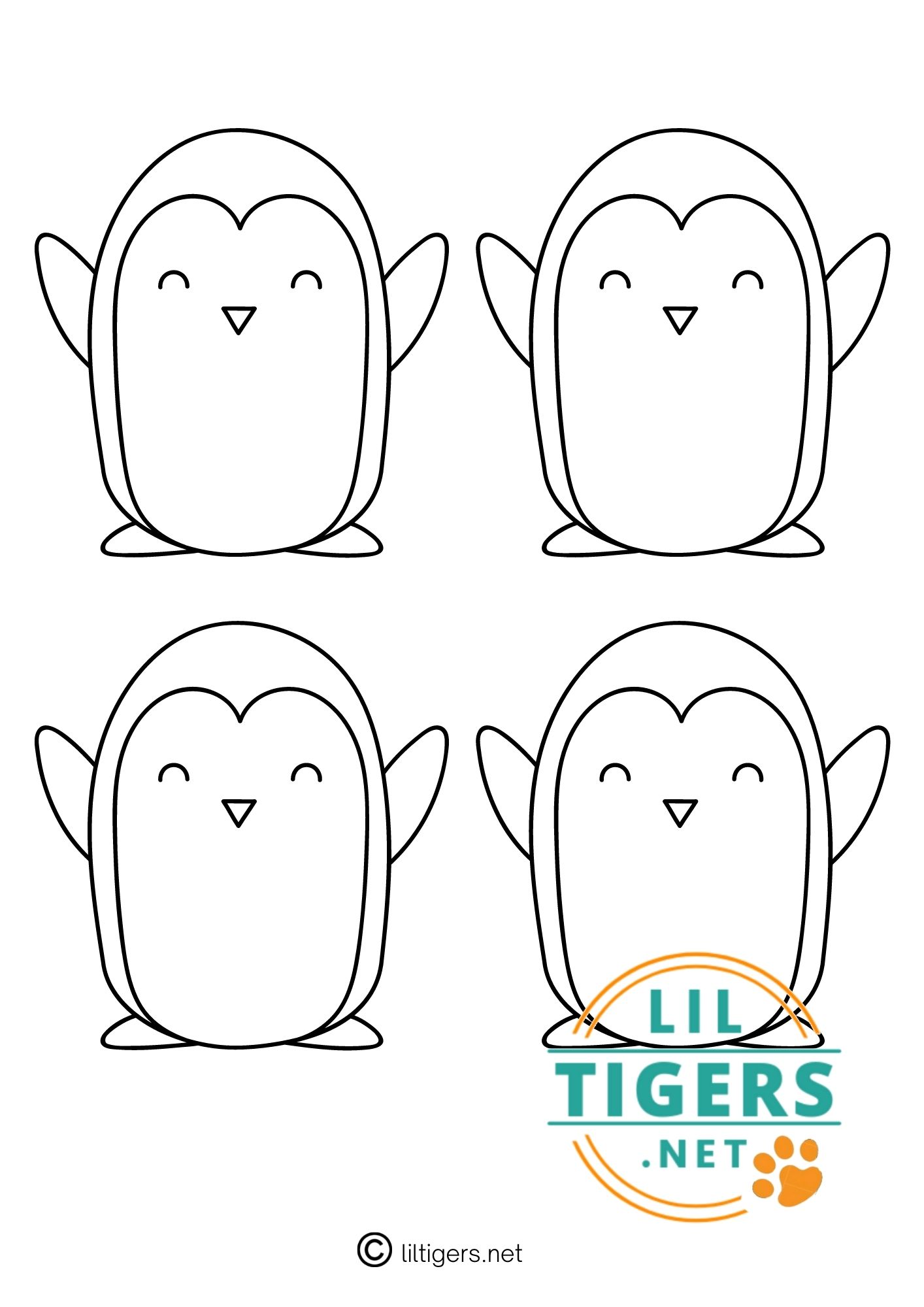 Free Printable Penguin Templates Lil Tigers