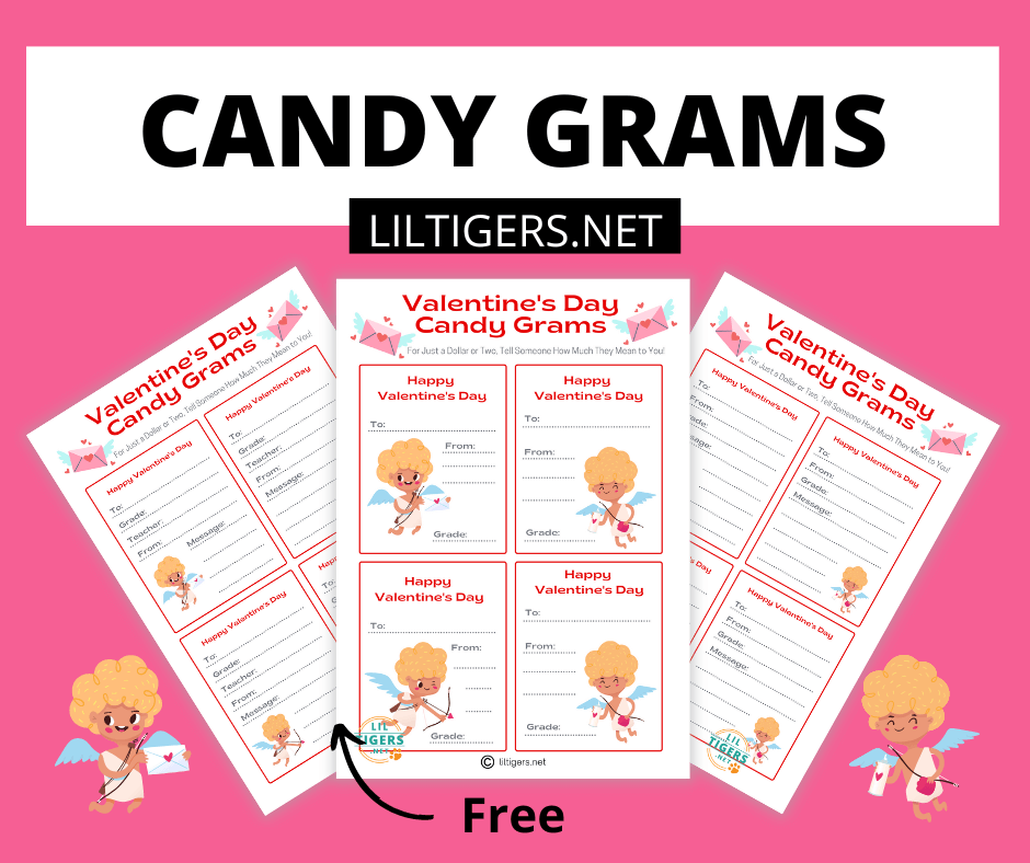 Valentine's day candy grams printables