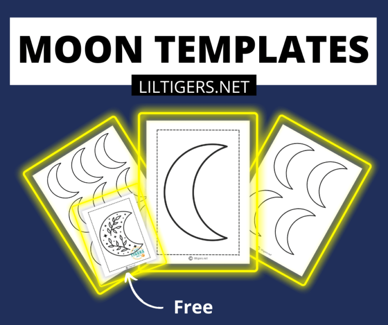 Free Printable Moon Templates - Lil Tigers Lil Tigers
